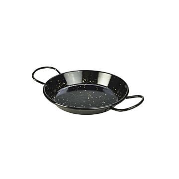 Zwart emaille pannetje paella 15 cm