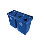 Glutton-recyclingmodule 348 ltr, Rubbermaid, model: VB 000256, blauw