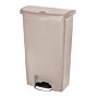 Rubbermaid Slim Jim pedaalemmer met pedaal aan voorzijde 68ltr beige