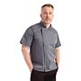 Chef Works Urban Springfield unisex koksbuis met rits korte mouw inktblauw XS, Borstomvang: 81-86cm