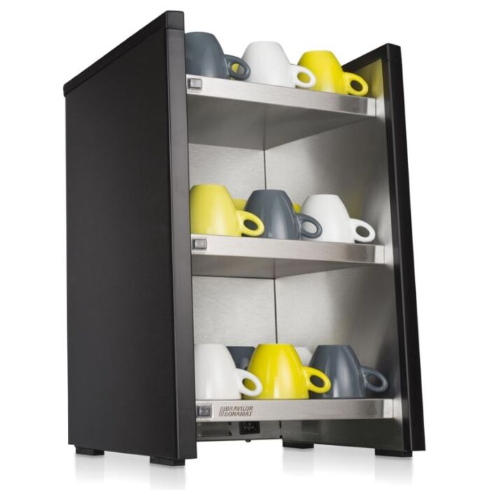 Koppenwarmer RVS Zwart, WHK, 3 Lagen, Voor koffiekoppen en mokken, 349x400x542 mm